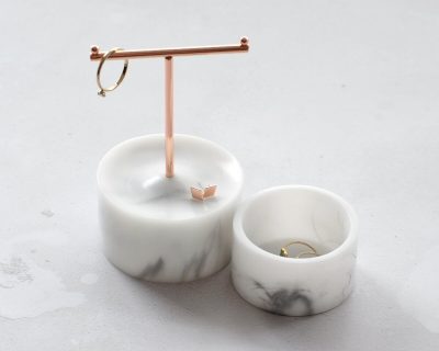Small Marble T Bar Jewellery Stand