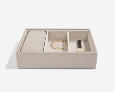 Taupe Medium Travel Jewellery Box