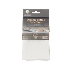Organic Dish Cloth 28x28cm - Light Grey