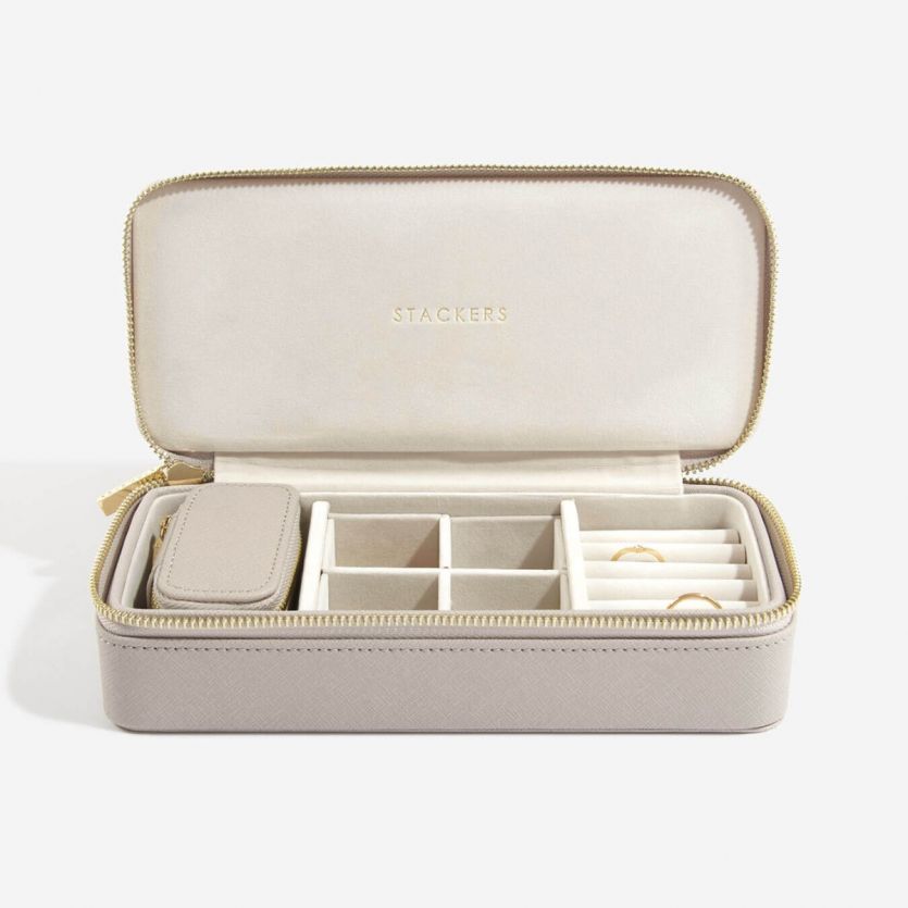 Stackers Large Travel Jewellery Box Taupe