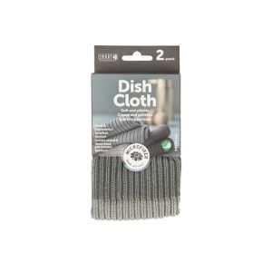 Dish Cloth 24x24cm 2PK - Grey