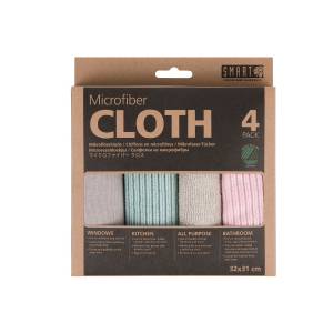 Cleaning Cloth 32x31cm 4PK - Pink/Turquoise