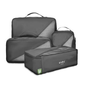 Evol Recycled Packing Cubes Set of 4 - Black