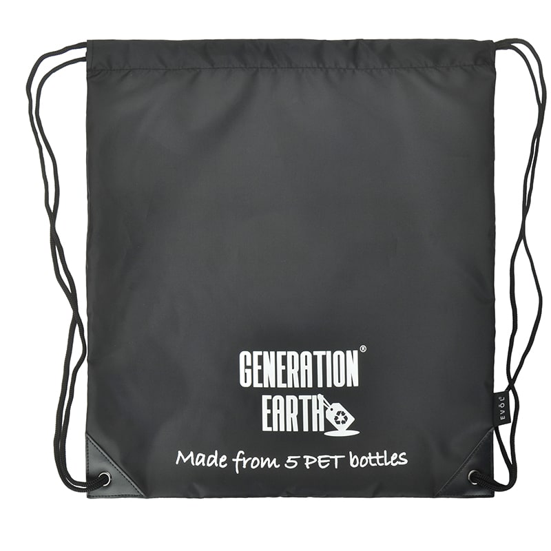Evol Recycled Drawstring Bag - Black