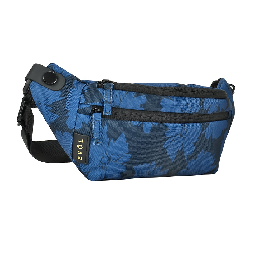 Recycled Designer range Bum Bag - BLUE FLOWER
