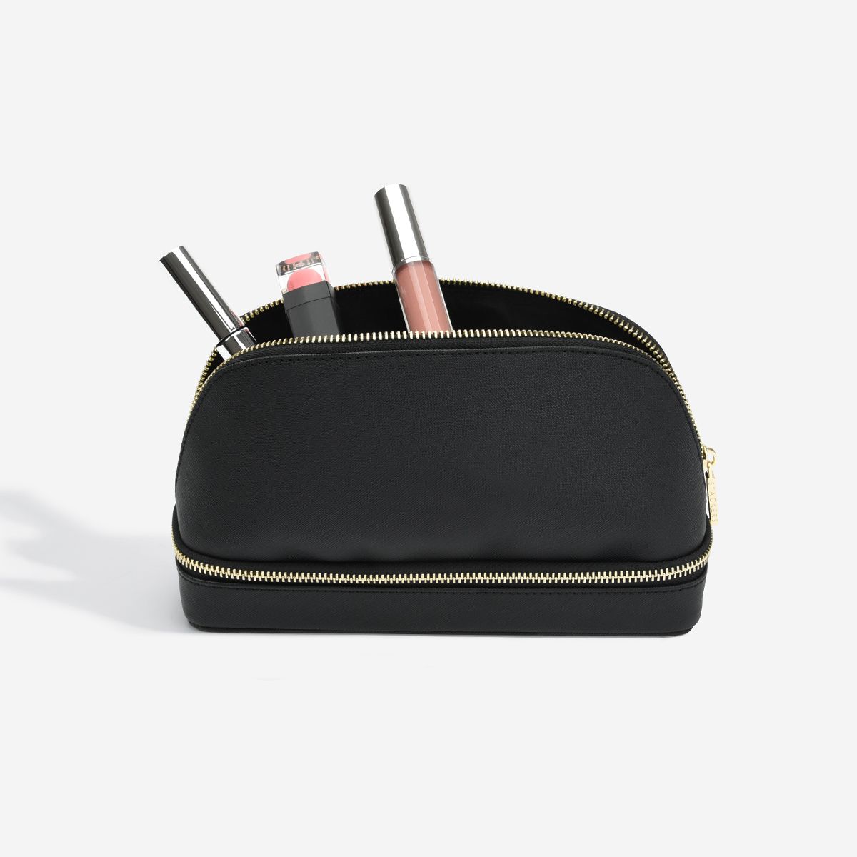 Zipped Make-Up Bag - Black
